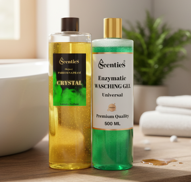 Scentics sada parfému na praní a enzymatického pracího gelu